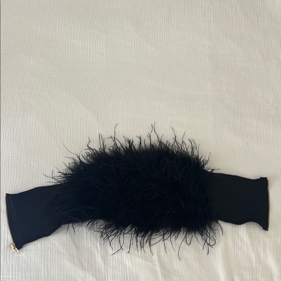 Peppermayo Black Feather Tube Top - Picture 7 of 8